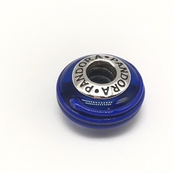 Pandora Blue Ribbon Murano Glass Charm - Picture 2 of 5